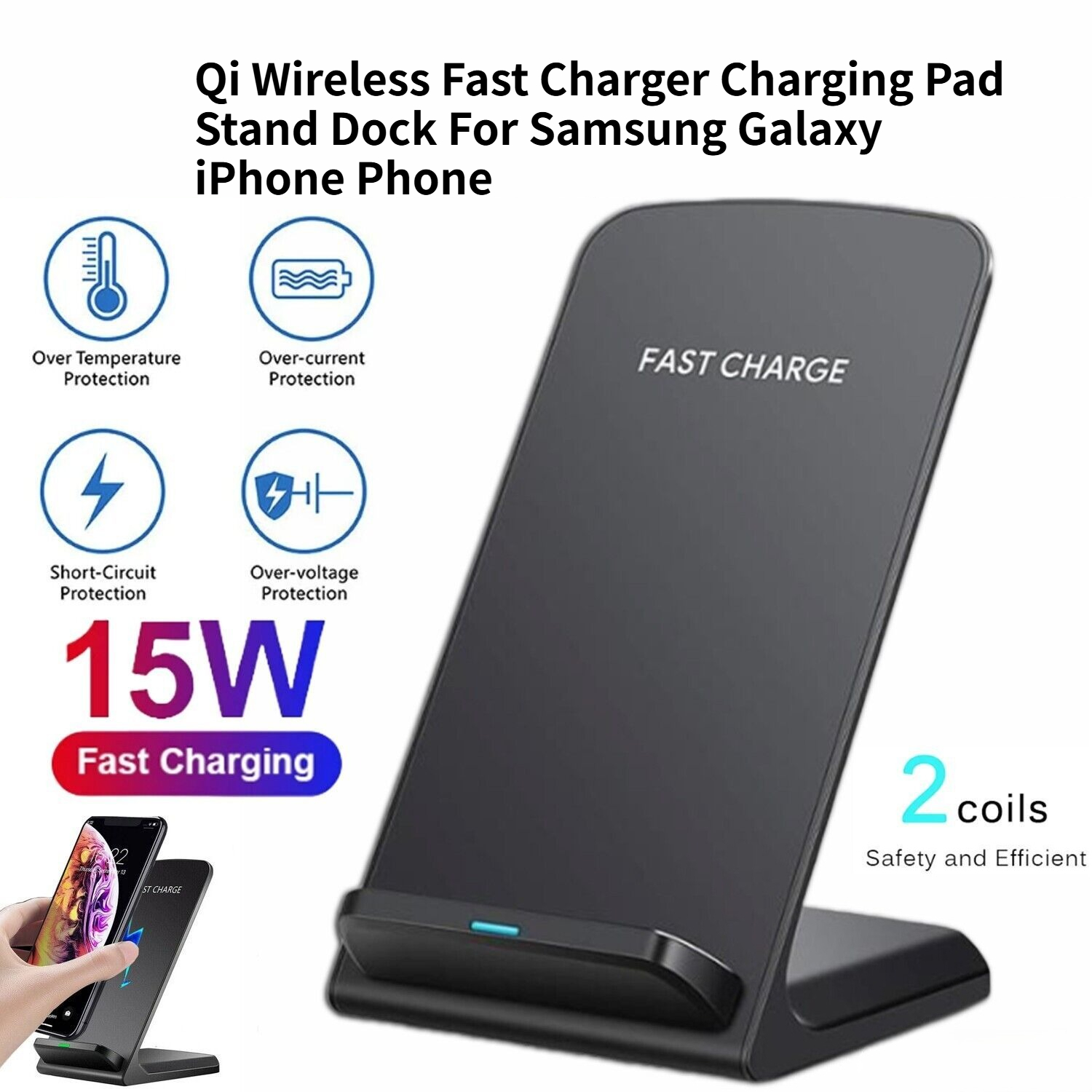 Wireless Charging Pad - Qi Wireless Fast Charger Charging Pad