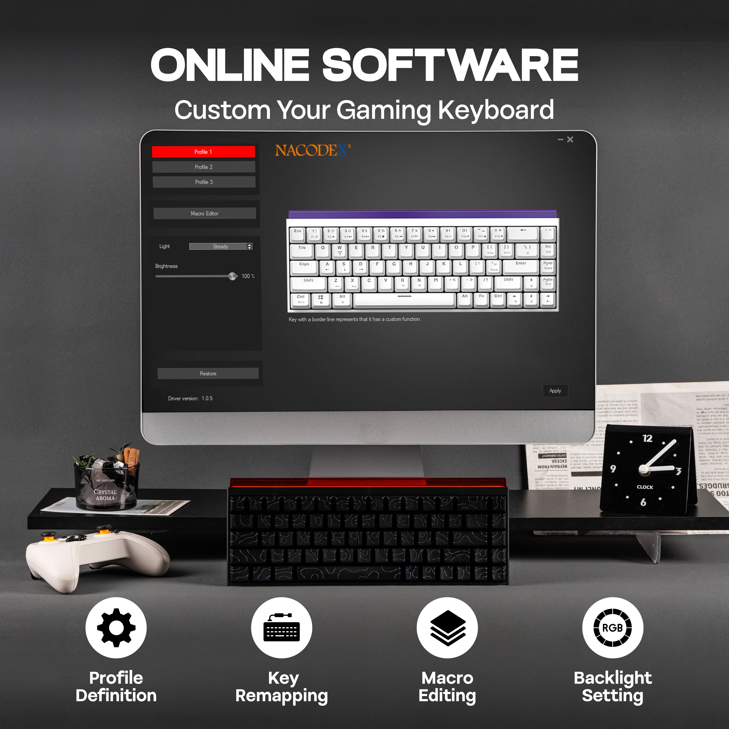 AJAZZ NK68 65% Compact Hot-Swa - Android Tablet Gaming Accessories avaliação e preço