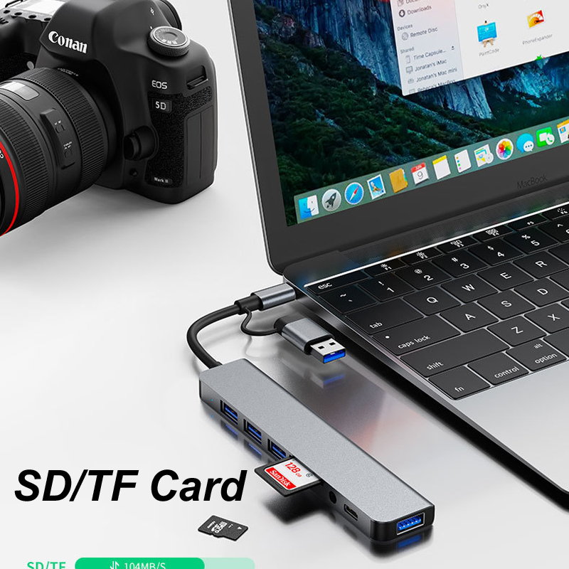 8-IN-1 USB TYPE-C 3.0 HUB 3.5M - Usb Hub Type C avaliação e preço