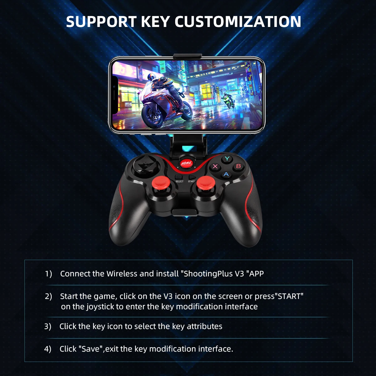 GAMINJA Wireless Bluetooth Gam - Tablet Accessories For Gaming avaliação e preço