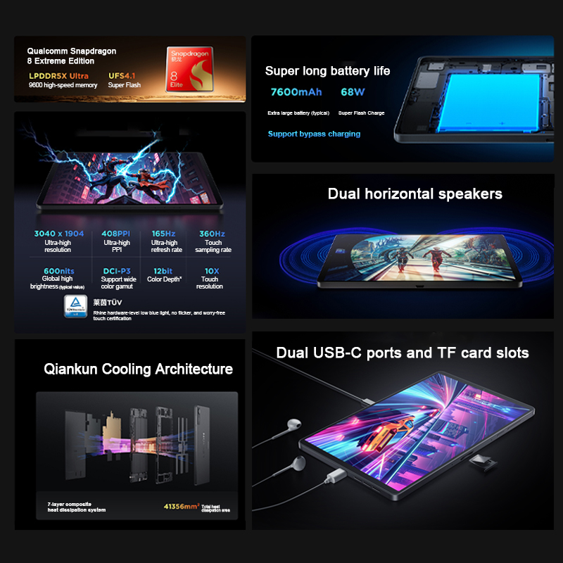 Original Lenovo Legion Y700 4t - Android Tablet Gaming Accessories avaliação e preço