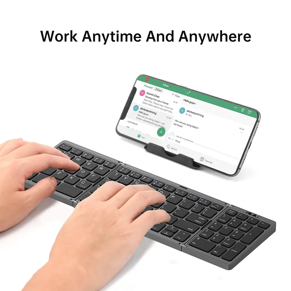 Tri-Fold Bluetooth Keyboard Po - Android Tablet Gaming Accessories avaliação e preço