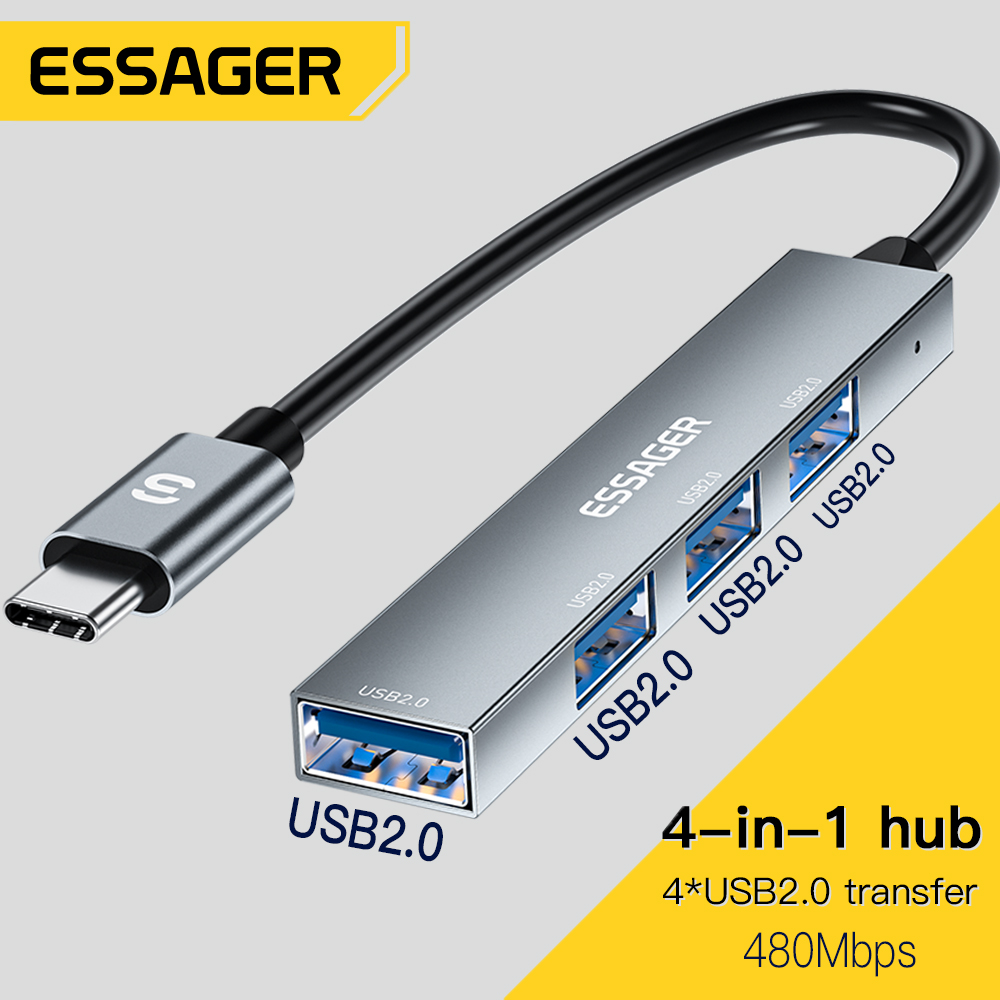 Essager 4 in 1 USB C Cable Hub - Usb Hub Type C avaliação e preço