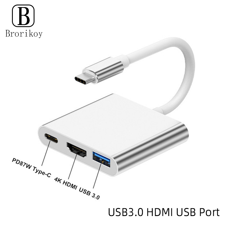 3 in 1 USB Type C Hub to 4K HD - Tablet Accessories Samsung avaliação e preço