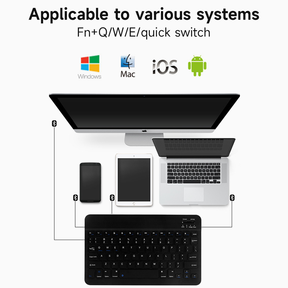 Bluetooth Keyboard for IOS And - Tablet Accessories Keyboard avaliação e preço