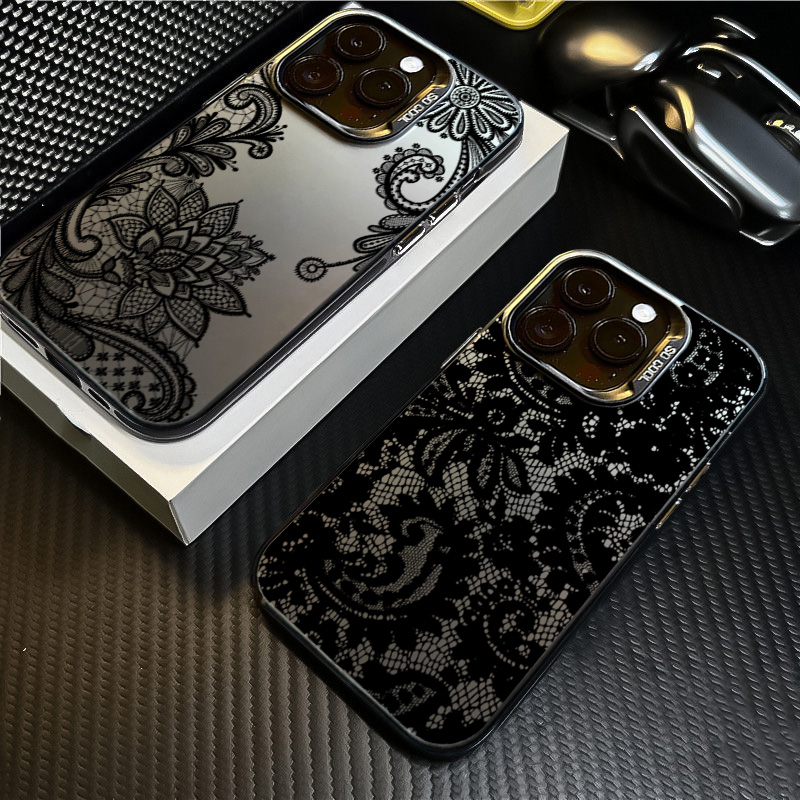 Black lace print New Hot Elect - Tablet Accessories For Girls avaliação e preço