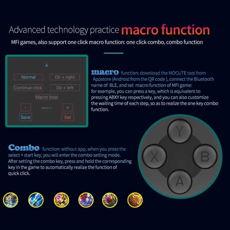 Cell Phone Gamepad Joystick Fo - Android Tablet Gaming Accessories avaliação e preço