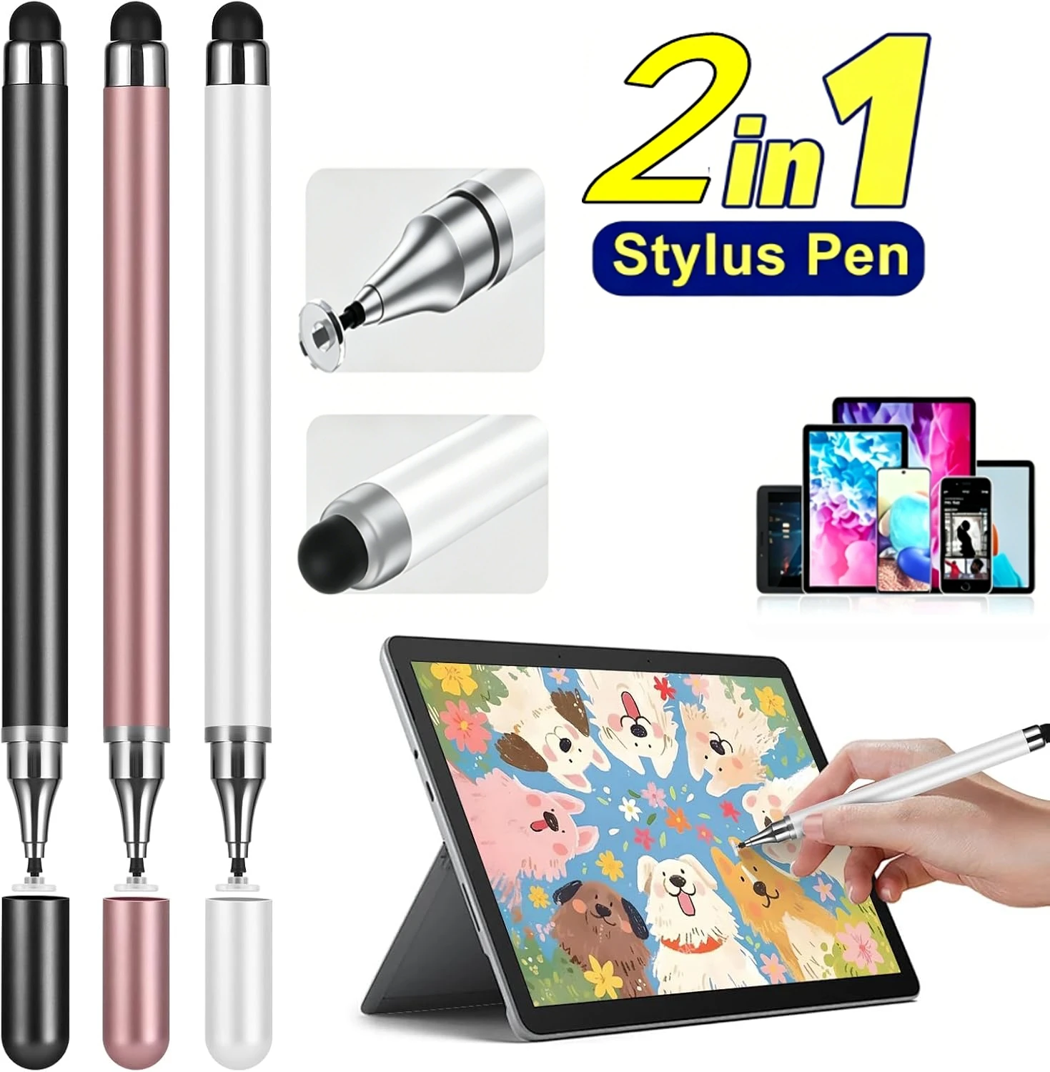 1/2Pcs 2in1 Universal Stylus P - Drawing Tablet Pen Accessories avaliação e preço