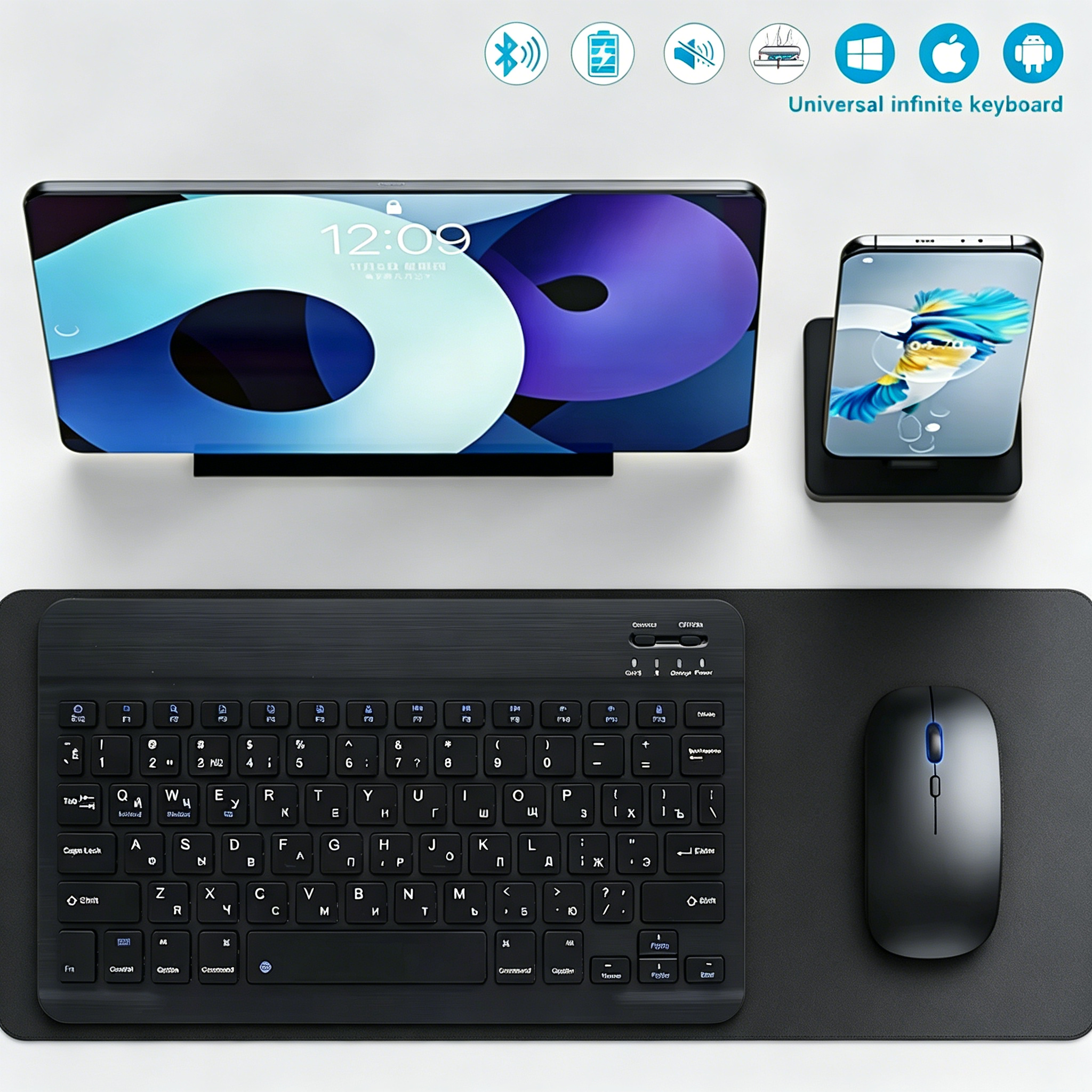 Bluetooth Wireless Keyboard Mo - Tablet Accessories Keyboard avaliação e preço