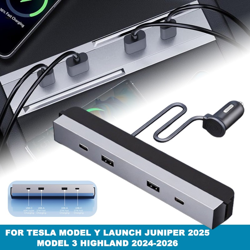 Center Console Car Adapter Mul - Usb Hub Type C avaliação e preço