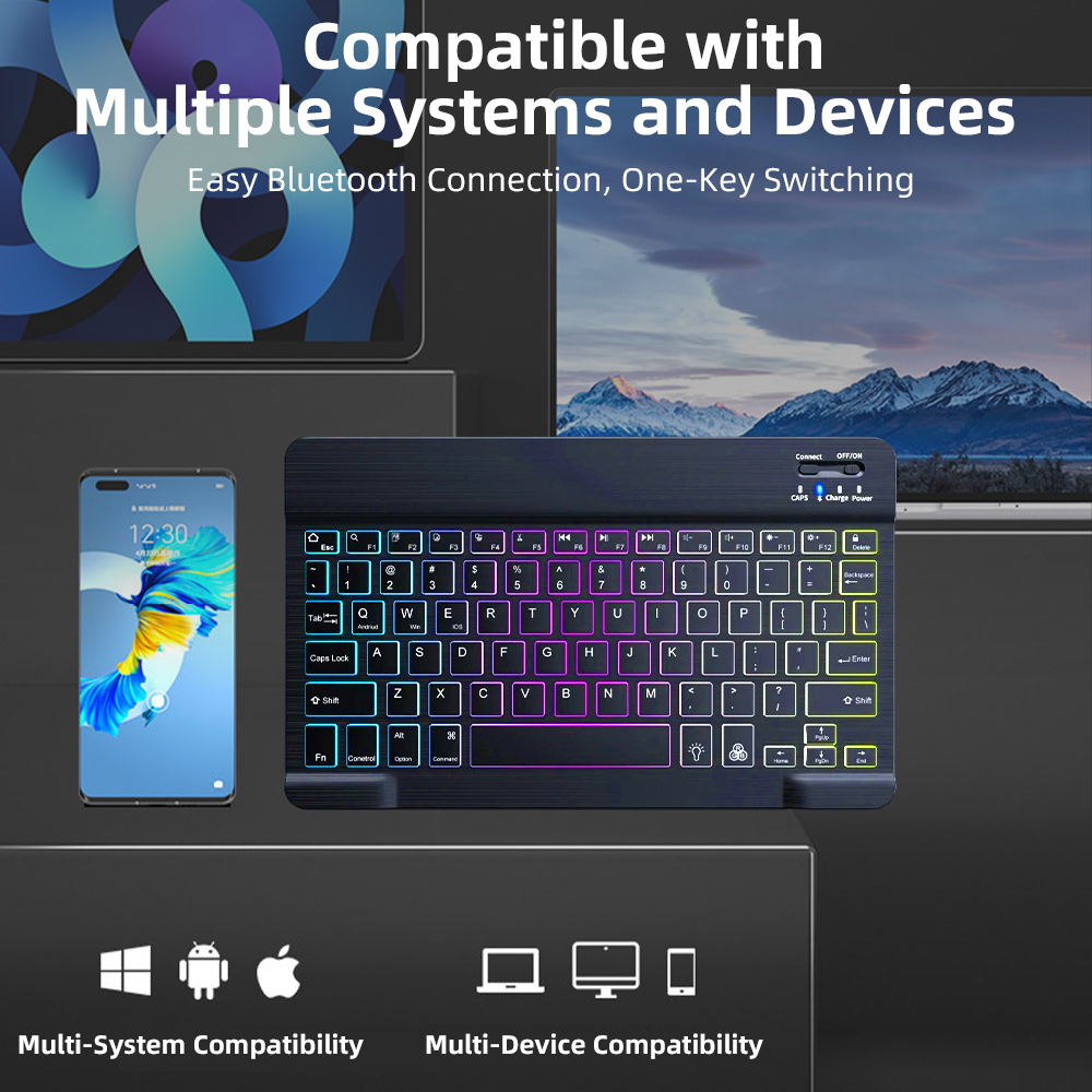 2026 Backlight Bluetooth Keybo - Android Tablet Gaming Accessories avaliação e preço