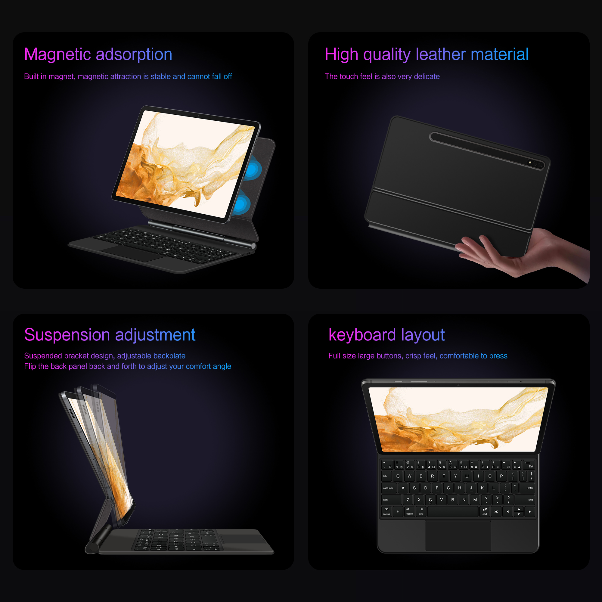 LFOIQN Magic Keyboard for Sams - Tablet Accessories Samsung avaliação e preço