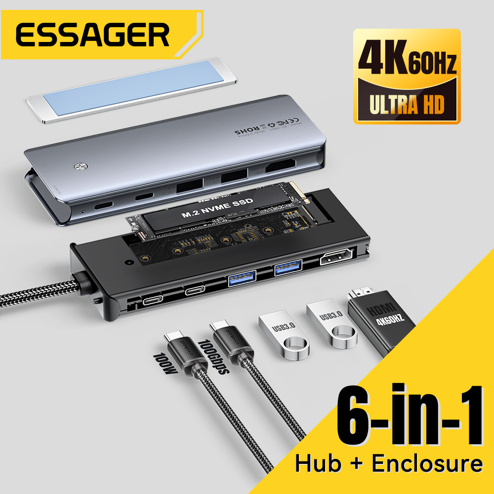 Essager USB C Hub With M.2 SSD - Usb Hub Type C avaliação e preço