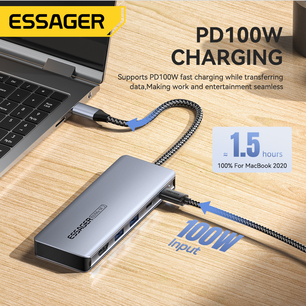 Essager USB C Hub With M.2 SSD - Usb Hub Type C avaliação e preço