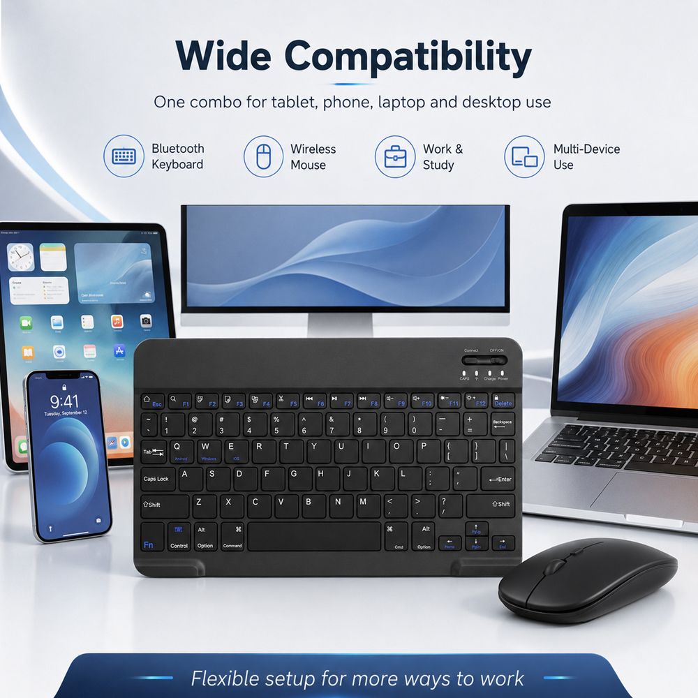 Bluetooth Wireless Keyboard Fo - Tablet Accessories Keyboard avaliação e preço