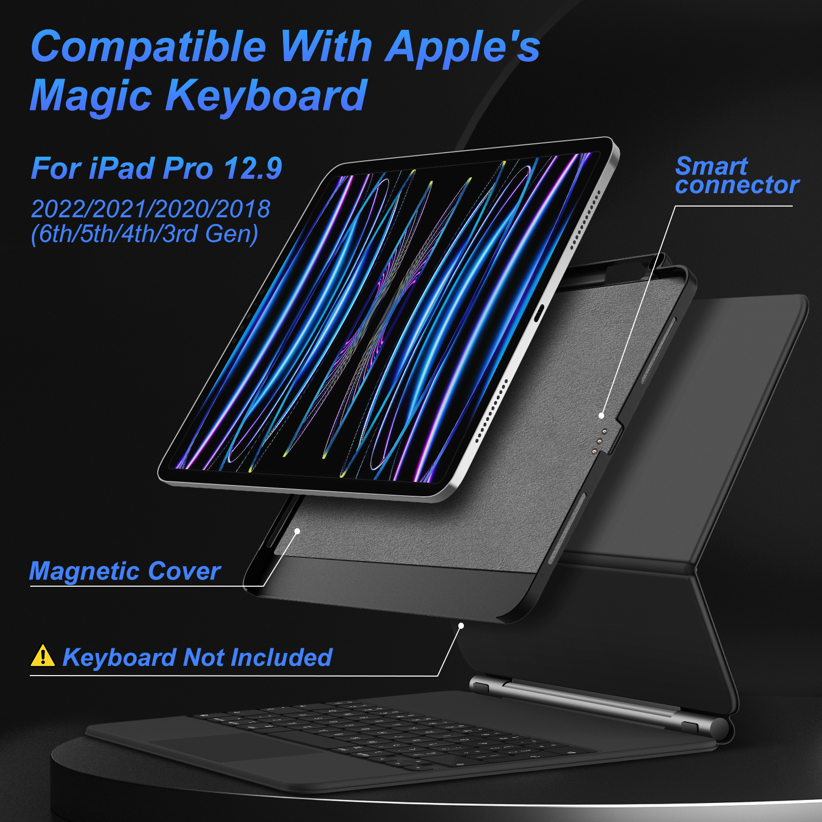 GOOJODOQ Magnetic Case for iPa - Tablet Accessories Keyboard avaliação e preço